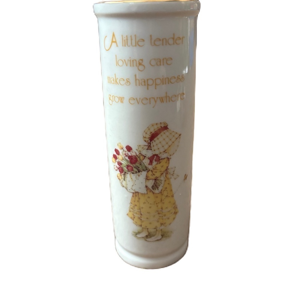 Vintage Hollie Hobby Porcelain Vase Planter Water Jug Tender Loving Care Makes